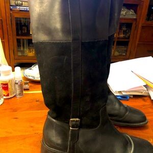 Nearly new suede and leather boots